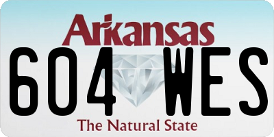 AR license plate 604WES