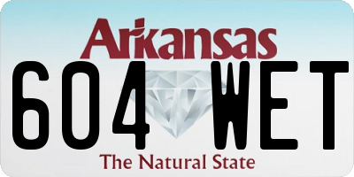 AR license plate 604WET