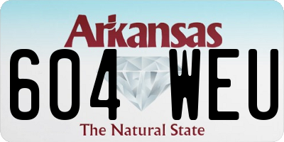 AR license plate 604WEU