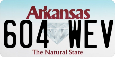 AR license plate 604WEV