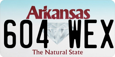 AR license plate 604WEX