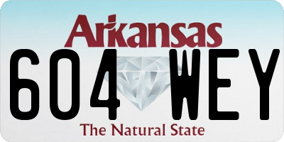 AR license plate 604WEY