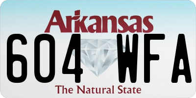 AR license plate 604WFA