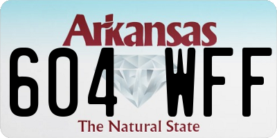 AR license plate 604WFF