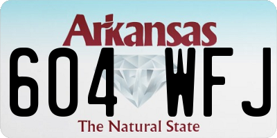 AR license plate 604WFJ