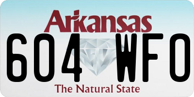 AR license plate 604WFO