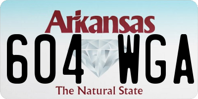 AR license plate 604WGA