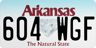AR license plate 604WGF