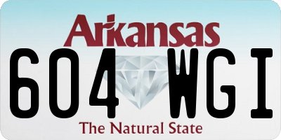 AR license plate 604WGI