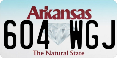 AR license plate 604WGJ