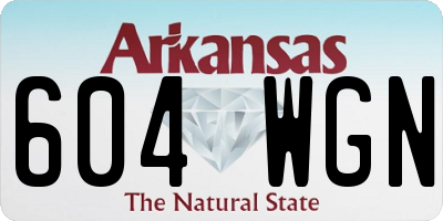 AR license plate 604WGN