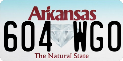 AR license plate 604WGO