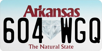 AR license plate 604WGQ
