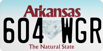 AR license plate 604WGR