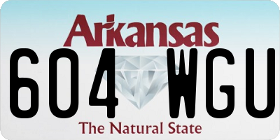 AR license plate 604WGU