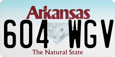 AR license plate 604WGV