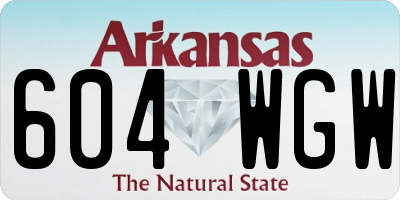AR license plate 604WGW
