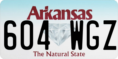 AR license plate 604WGZ