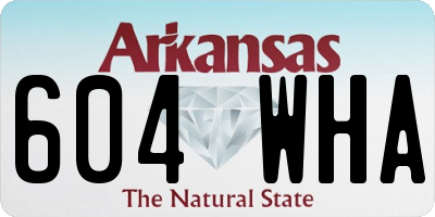 AR license plate 604WHA