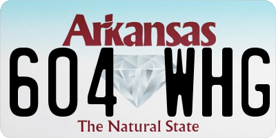 AR license plate 604WHG