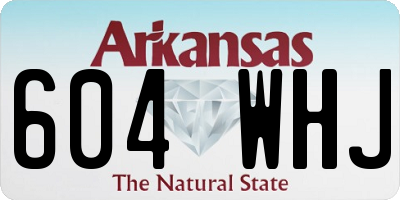 AR license plate 604WHJ