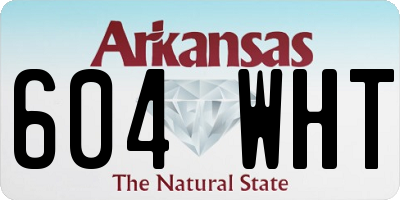 AR license plate 604WHT