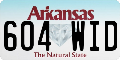 AR license plate 604WID