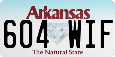 AR license plate 604WIF