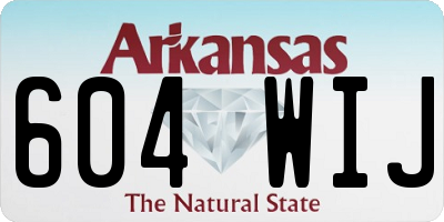 AR license plate 604WIJ