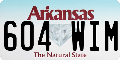 AR license plate 604WIM