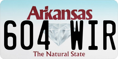 AR license plate 604WIR
