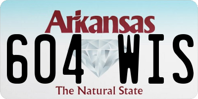 AR license plate 604WIS