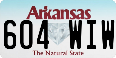 AR license plate 604WIW