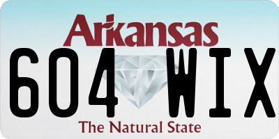 AR license plate 604WIX