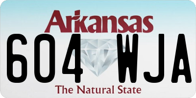AR license plate 604WJA
