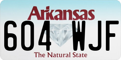 AR license plate 604WJF