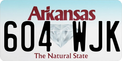 AR license plate 604WJK
