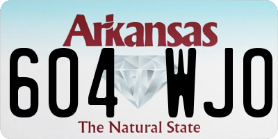 AR license plate 604WJO