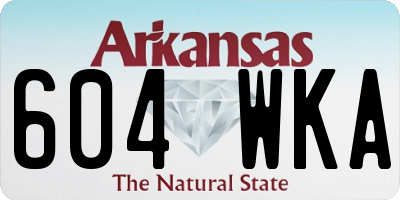 AR license plate 604WKA