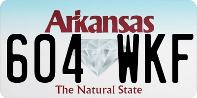 AR license plate 604WKF