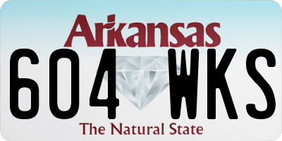 AR license plate 604WKS