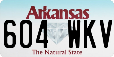 AR license plate 604WKV