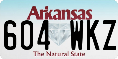 AR license plate 604WKZ