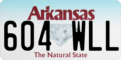 AR license plate 604WLL