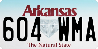 AR license plate 604WMA