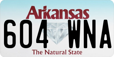 AR license plate 604WNA