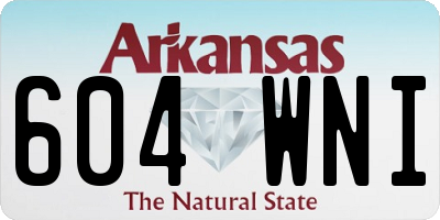 AR license plate 604WNI