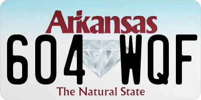 AR license plate 604WQF