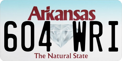 AR license plate 604WRI