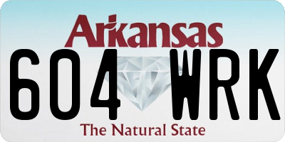 AR license plate 604WRK